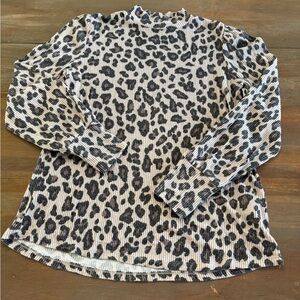Maurices Leopard Print Ribbed Blouse
